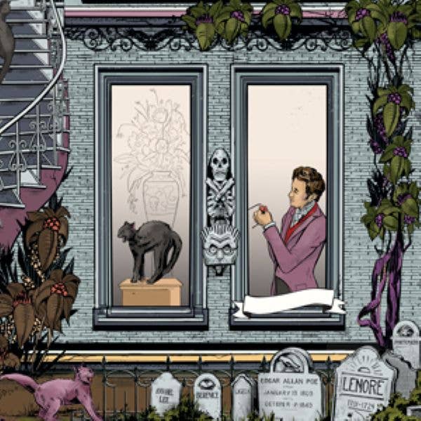 Puzzle featuring Edgar Allan Poe by Penguin Random House LLC, showing a detailed image of Poe for the conversation puzzle.