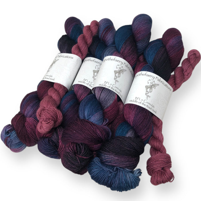 Elderberries - sock yarn with mini, sock set