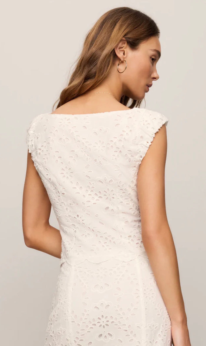 Emrie Eyelet Cropped Top - Molly + Kate