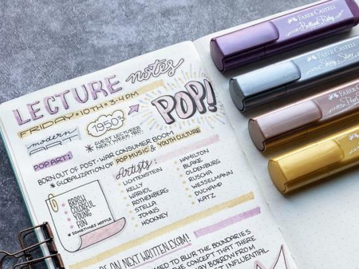 Faber Castell Metallic Highlighter Textliners, Set of 8