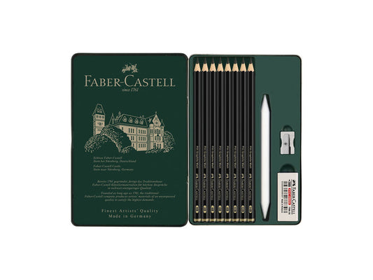 Faber Castell Pitt Graphite Matte Pencils, 11 Piece Set