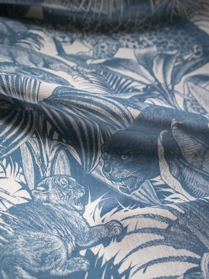 Faunacation 'Bombay Blue' Recycled Velvet Sample