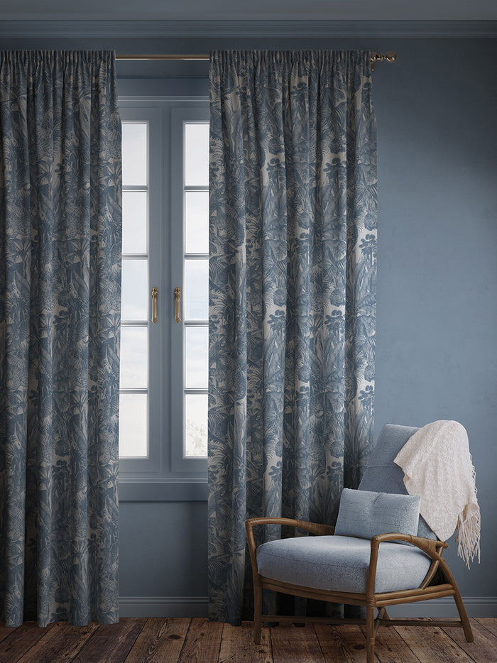 Faunacation 'Bombay Blue' Recycled Velvet Sample