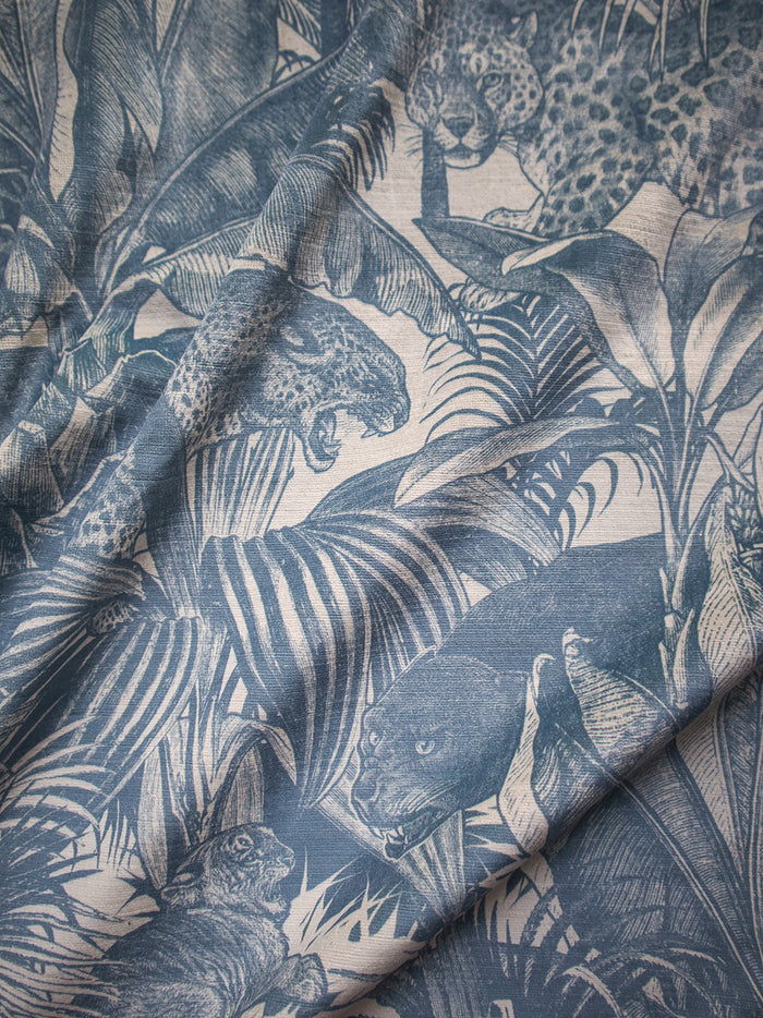 Faunacation 'Bombay Blue' Recycled Velvet Sample