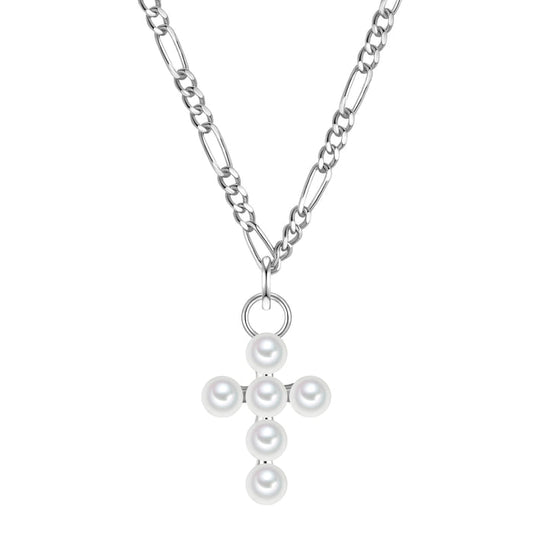 Figaro-Kette mit Kreuz-Anhänger