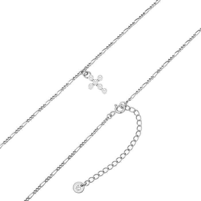 Figaro-Kette mit Kreuz-Anhänger