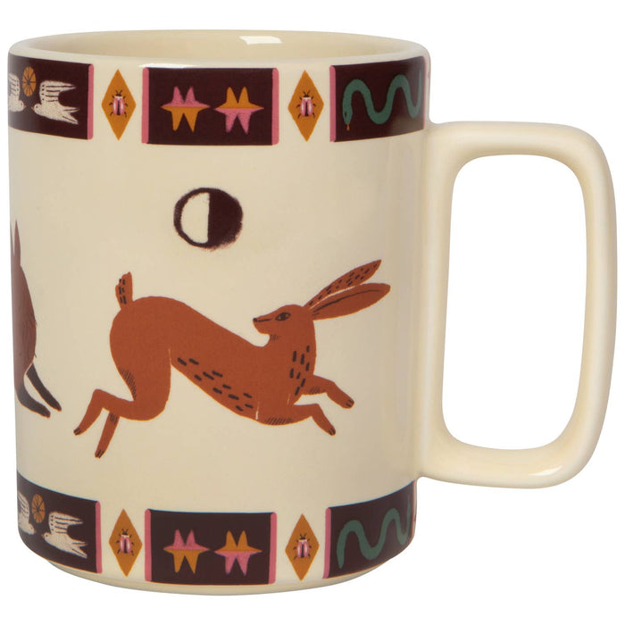 Danica Now Designs Folktale Animal Studio mug featuring colorful animal illustrations on ceramic drinkware.