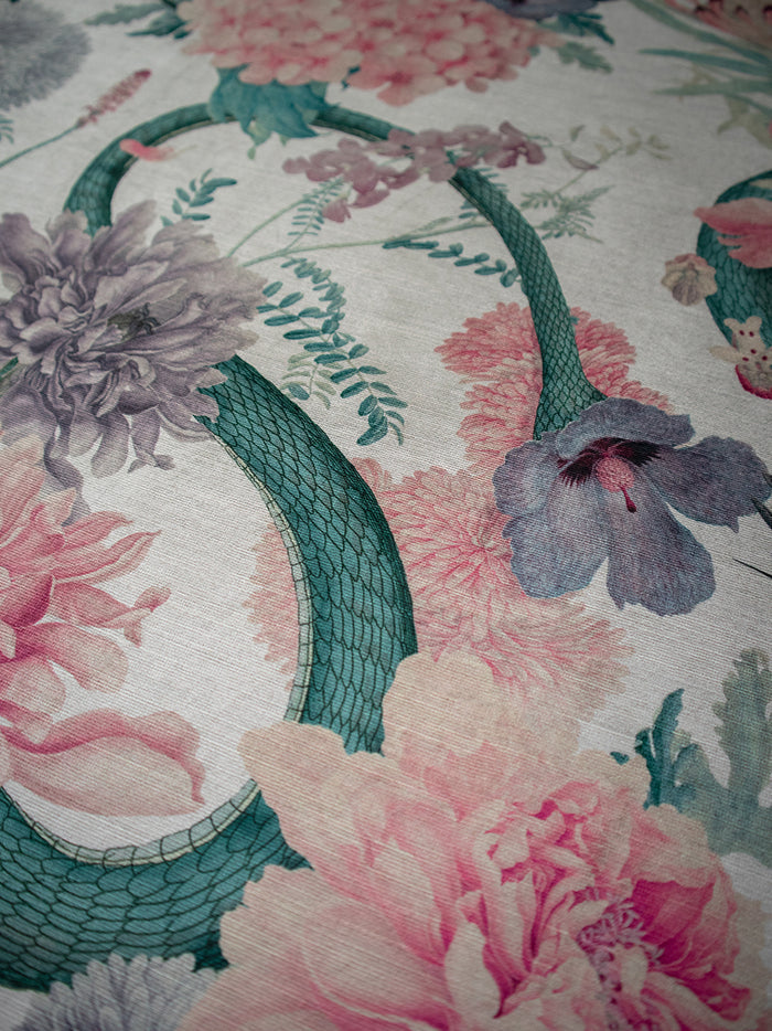 Forbidden Bloom 'Bone White' Recycled Velvet Sample