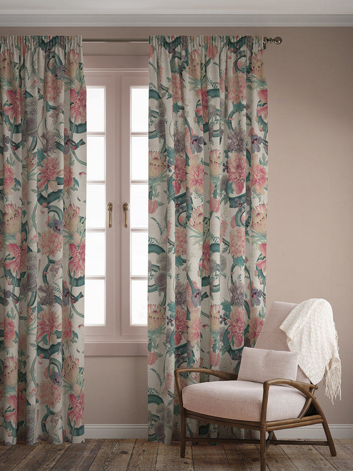 Forbidden Bloom 'Bone White' Recycled Velvet Sample