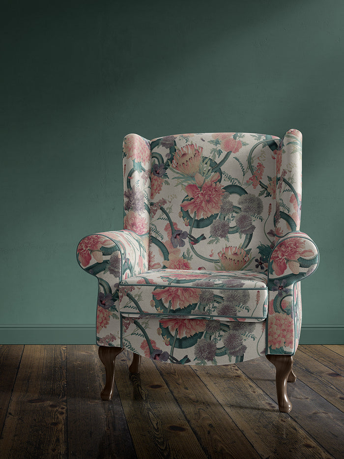 Forbidden Bloom 'Bone White' Recycled Velvet Sample
