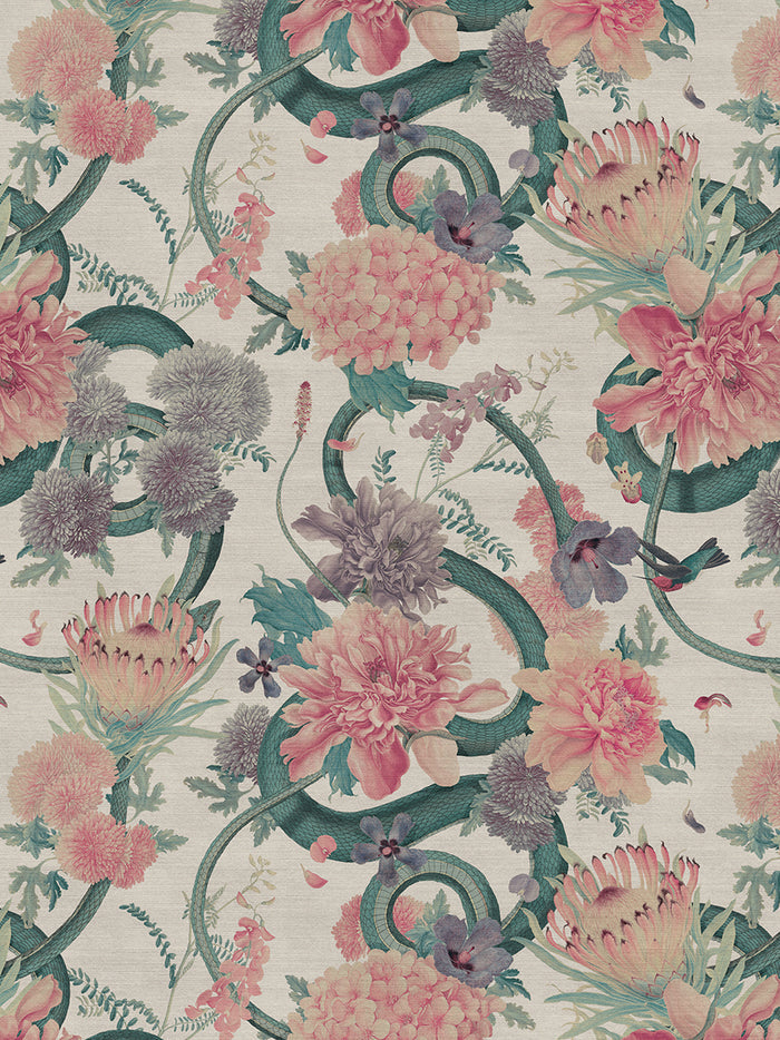 Forbidden Bloom 'Bone White' Recycled Velvet