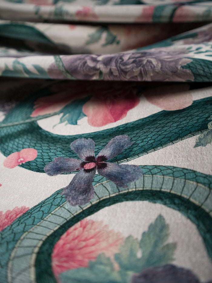 Forbidden Bloom 'Bone White' Recycled Velvet
