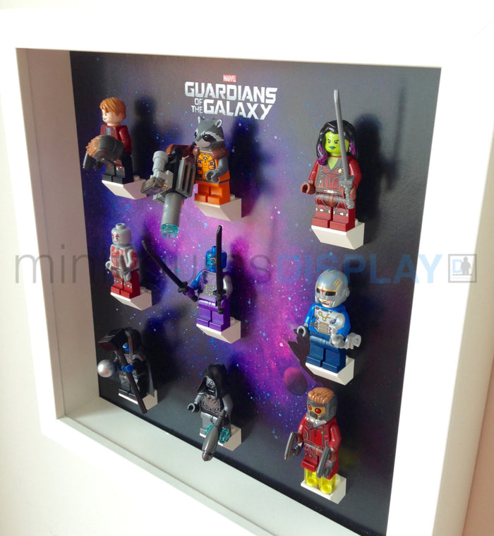 Lego Guardians of Galaxy minifigures frame - Lego Minifigures Display