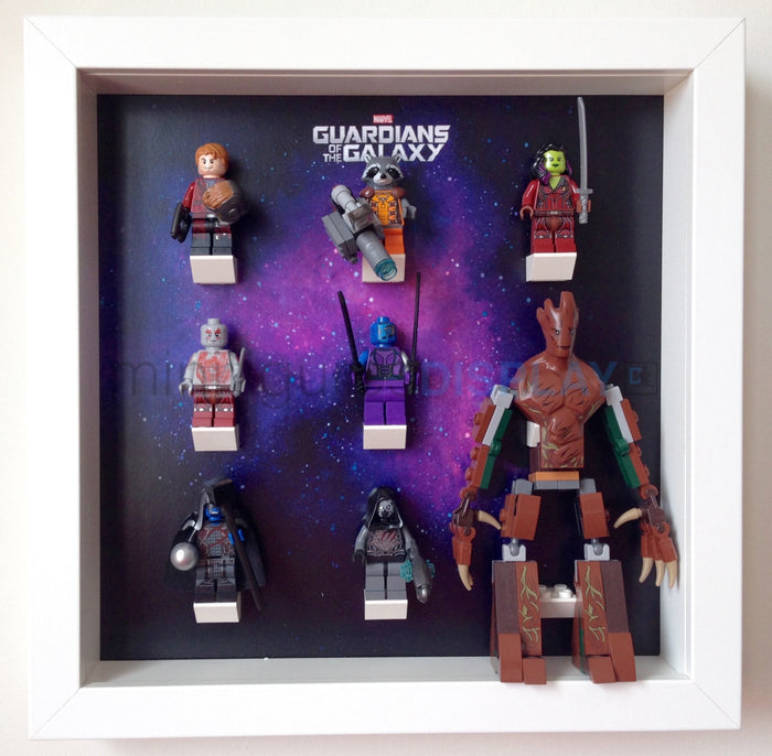 Lego Guardians of Galaxy minifigures frame - Lego Minifigures Display