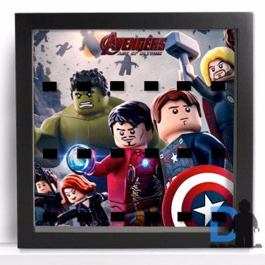 Lego Marvel Avengers Age Of Ultron minifigures frame - Lego Minifigures Display