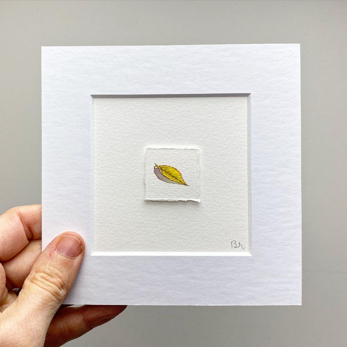 FRAMED Painting of a leaf