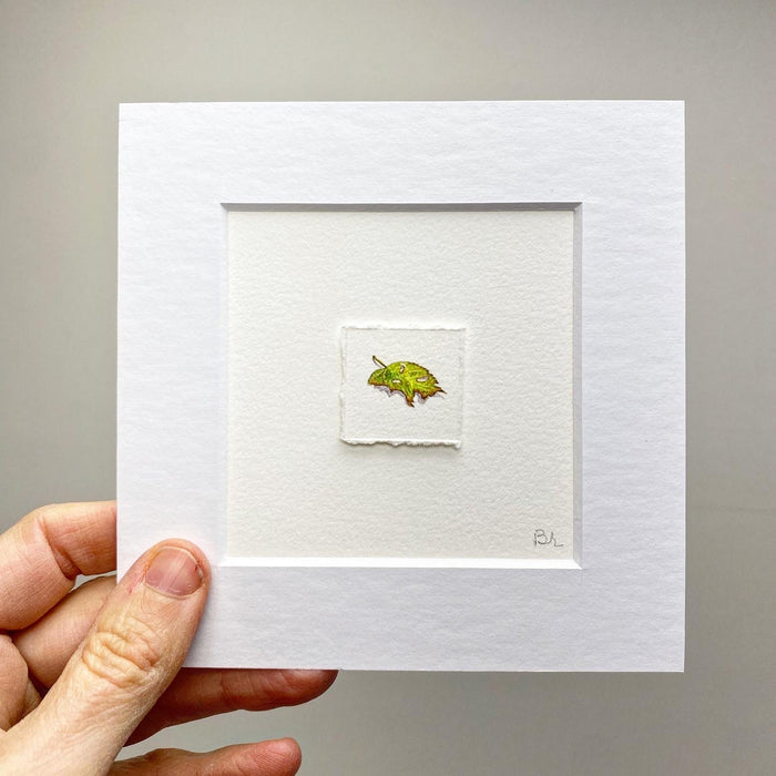 FRAMED Painting of a leaf