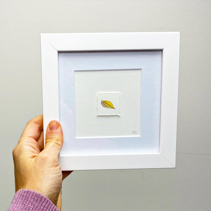 FRAMED Painting of a leaf