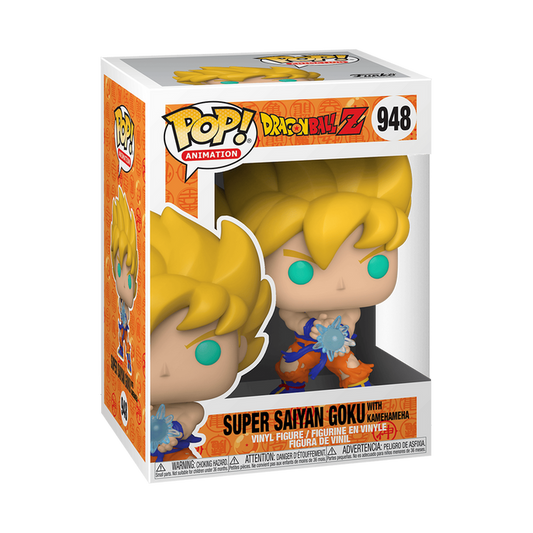 Funko POP! Animation: Dragon Ball Z S9 - Super Saiyan Goku with Kamehameha Wave Vinyl Figure