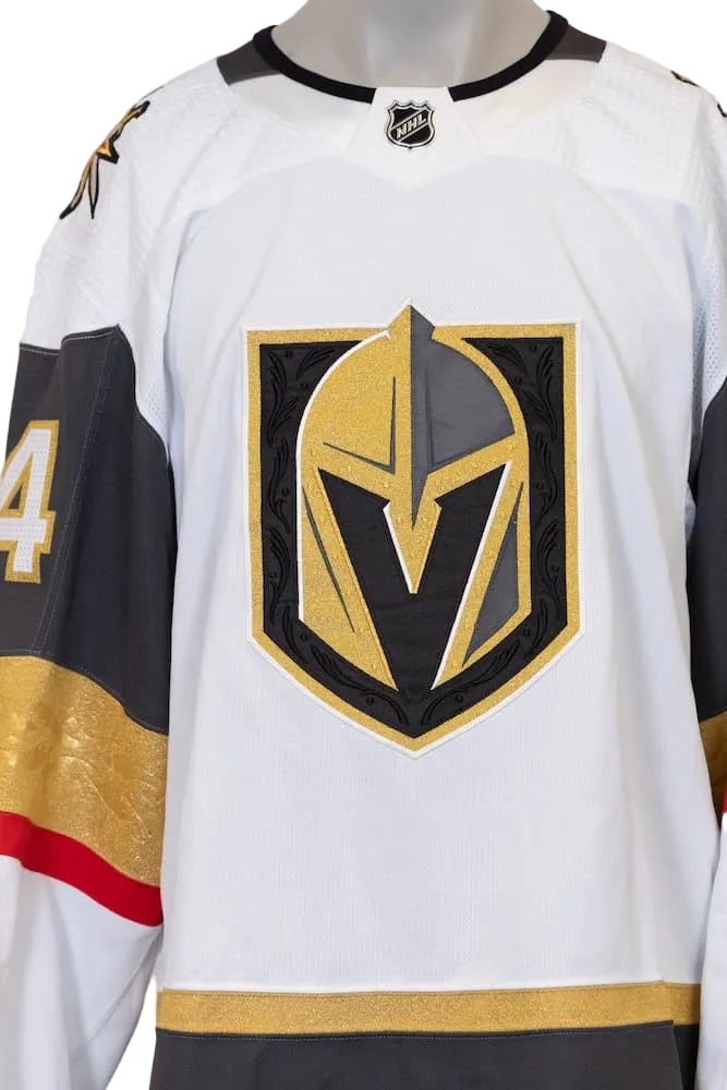Game-Issued: #44 Layton Ahac White Set 1 Jersey 2023/24 Season-16942 - Vegas Team Store