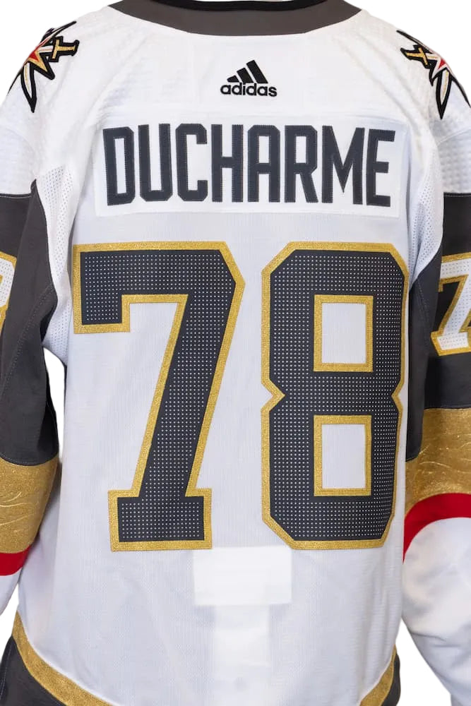 Game-Issued: #78 Justin Ducharme White Set 1 Jersey 2019/20 Season-4820 - Vegas Team Store