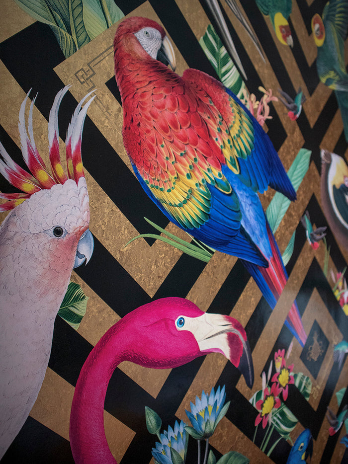 Geometric Aviary Wallpaper