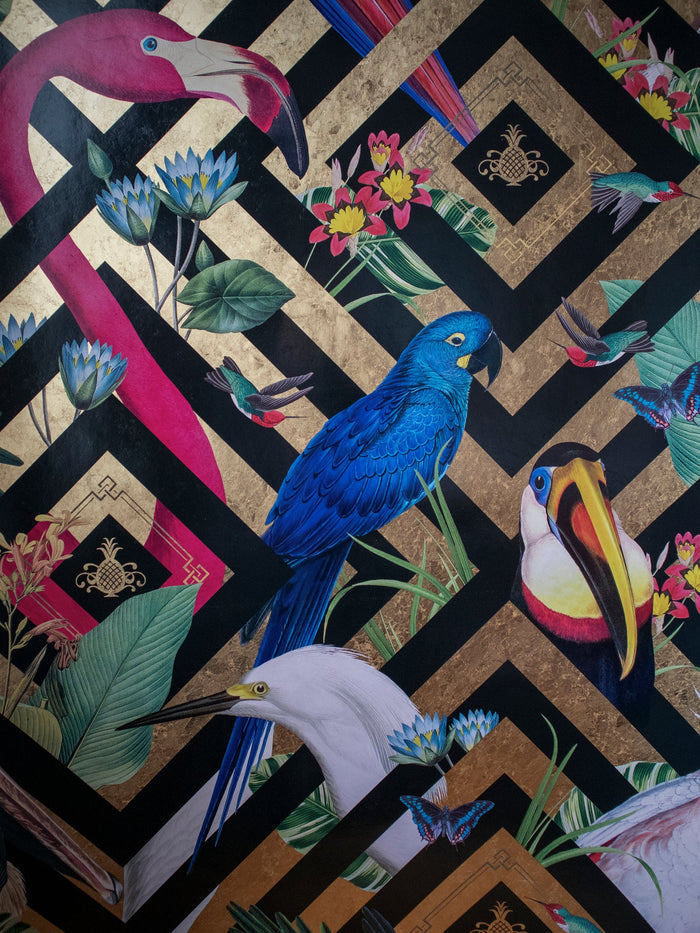 Geometric Aviary Wallpaper
