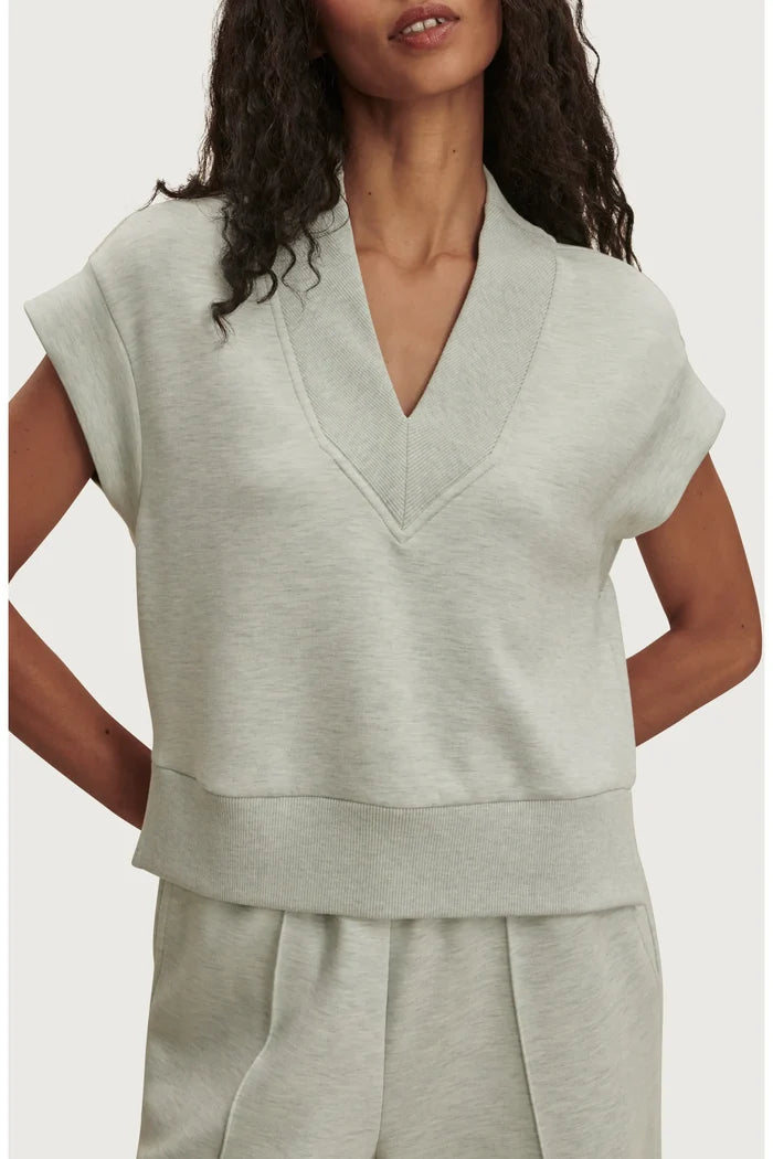 Gracee V Neck Tank - Mint Green Marl - Molly + Kate