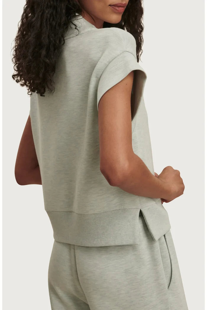 Gracee V Neck Tank - Mint Green Marl - Molly + Kate