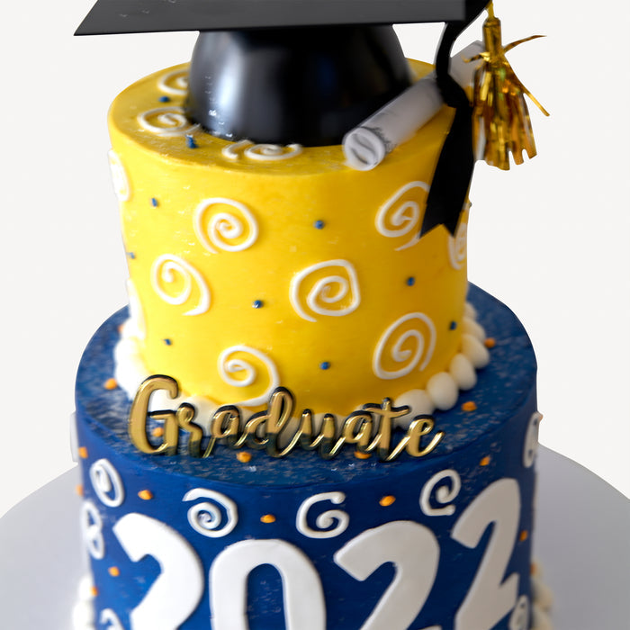 Graduate Swirl Cake #25Graduation