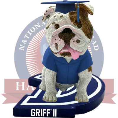 Griff II Drake Bulldogs Live Bulldog Graduation Bobblehead (Presale)