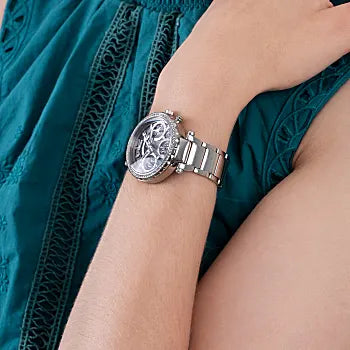 Guess Solstice Silberig Damenuhr - GW0403L1