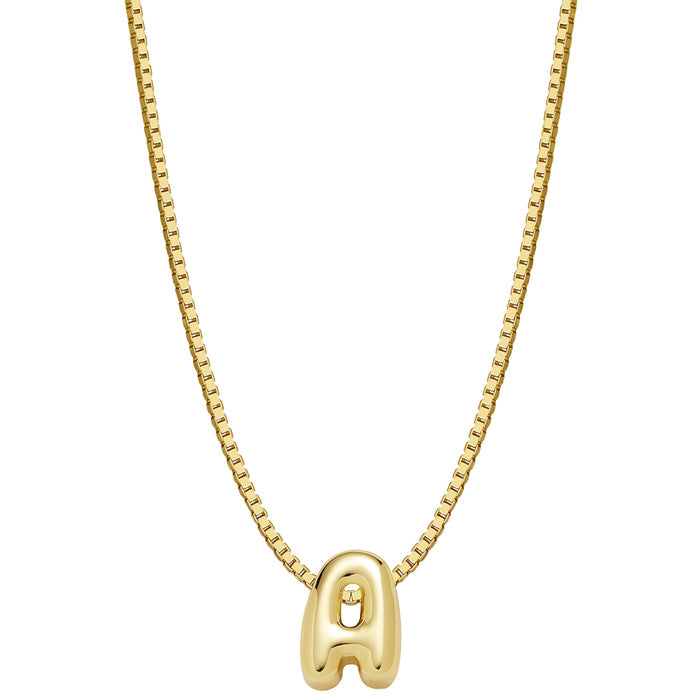 Halskette Bubble Letter A gold