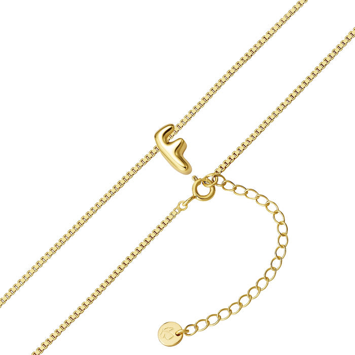 Halskette Bubble Letter F gold
