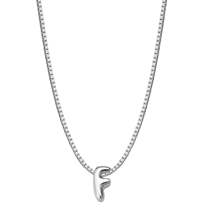 Halskette Bubble Letter F silber