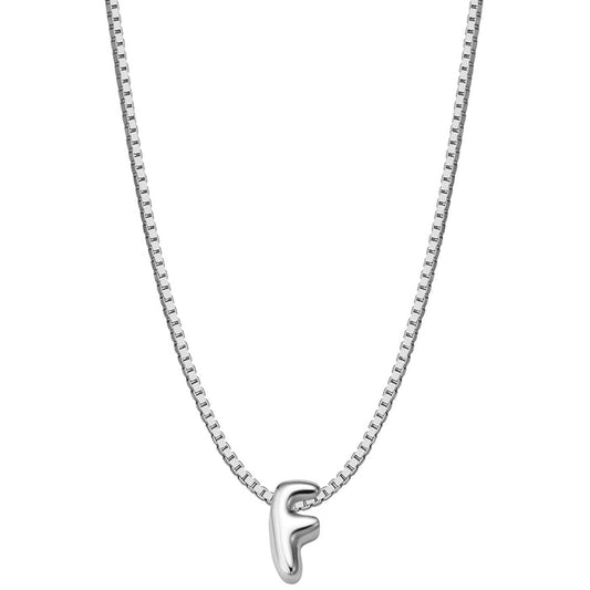Halskette Bubble Letter F silber