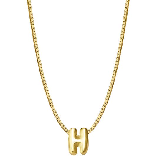 Halskette Bubble Letter H gold