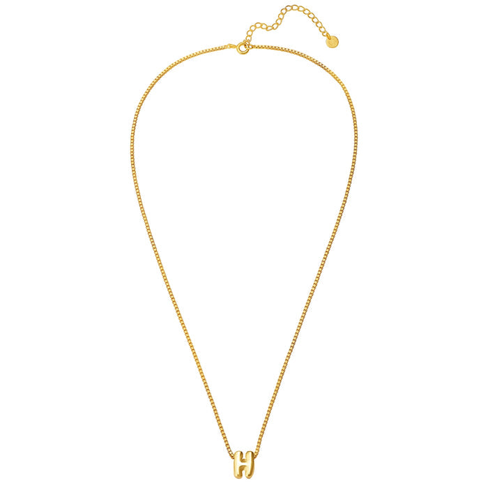 Halskette Bubble Letter H gold
