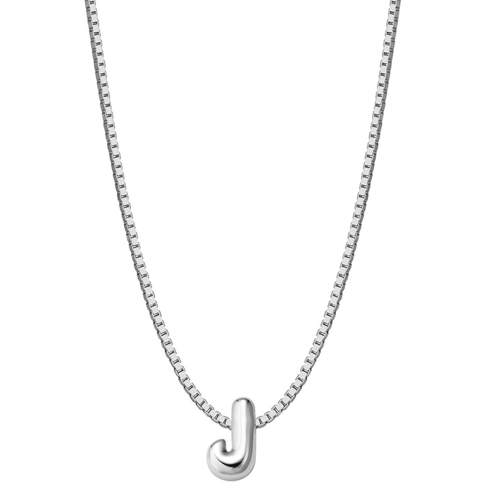 Halskette Bubble Letter J silber