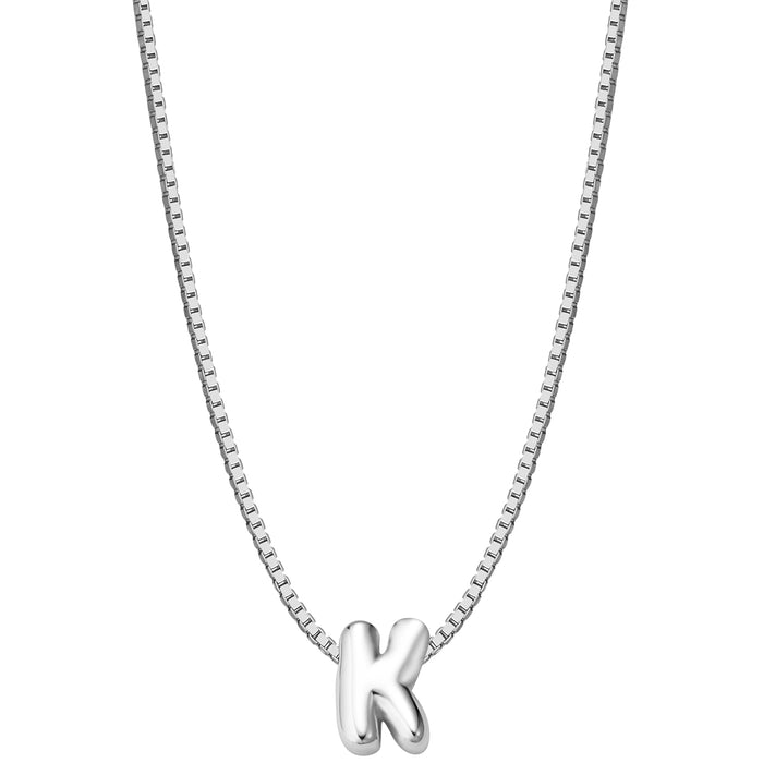 Halskette Bubble Letter K silber