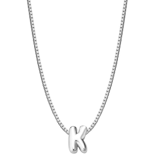 Halskette Bubble Letter K silber