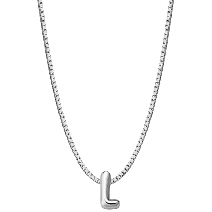 Halskette Bubble Letter L silber