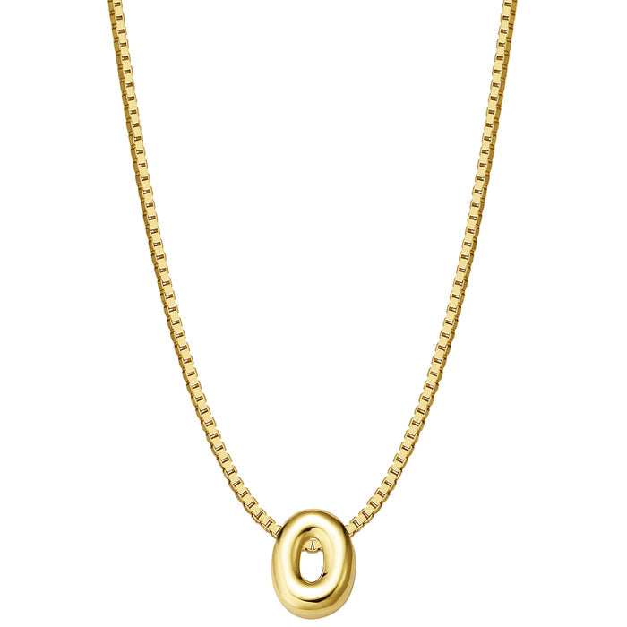 Halskette Bubble Letter O gold