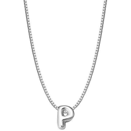 Halskette Bubble Letter P silber
