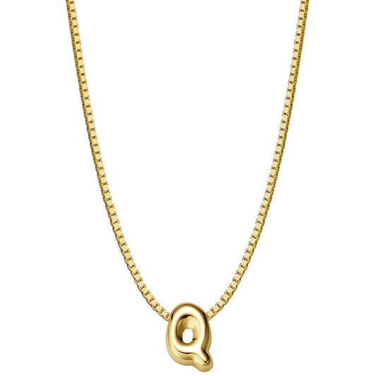 Halskette Bubble Letter Q gold