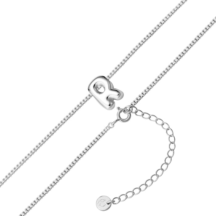 Halskette Bubble Letter R silber