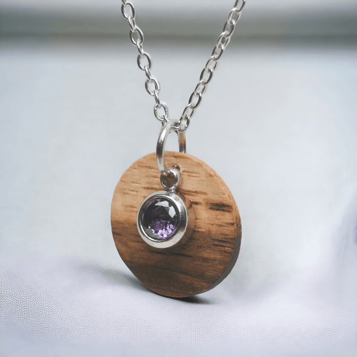 Halskette Geburtsstein „Februar“ | Zirkonia Amethyst