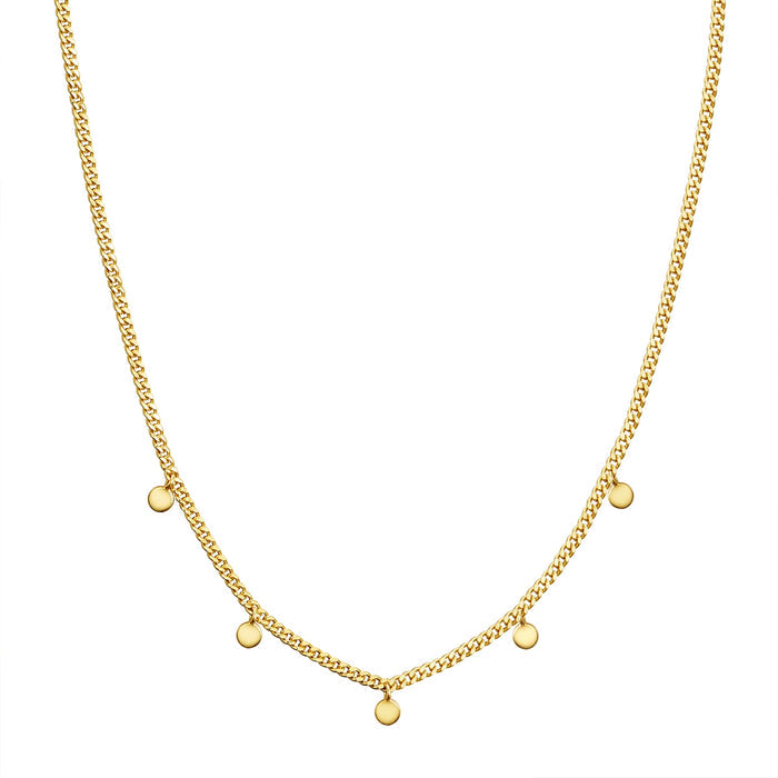 Halskette gold mit kleinen Plättchen