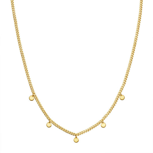 Halskette gold mit kleinen Plättchen