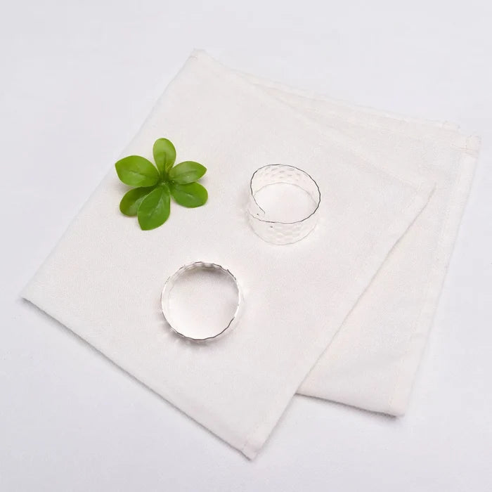 HAMMERED 2Lİ PEÇETE YÜZÜĞÜ, SILVER